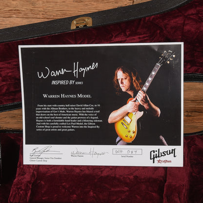 Gibson Custom Warren Haynes '58 Les Paul Standard Reissue Sunburst 2007