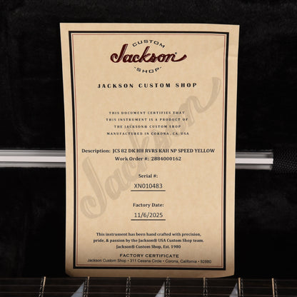 Jackson Custom Shop 1982 Dinky Nitro Pristine Speed Yellow