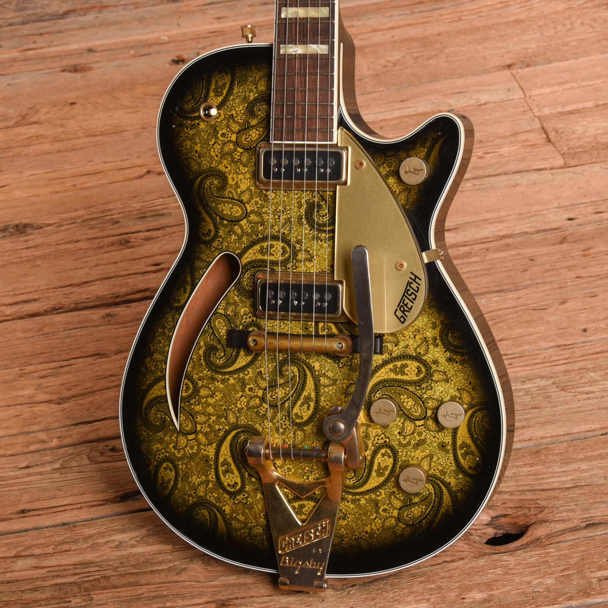 Gretsch G6128-CS '55 Duo Jet Master Built by Stephen Stern Gold Paisley 2020