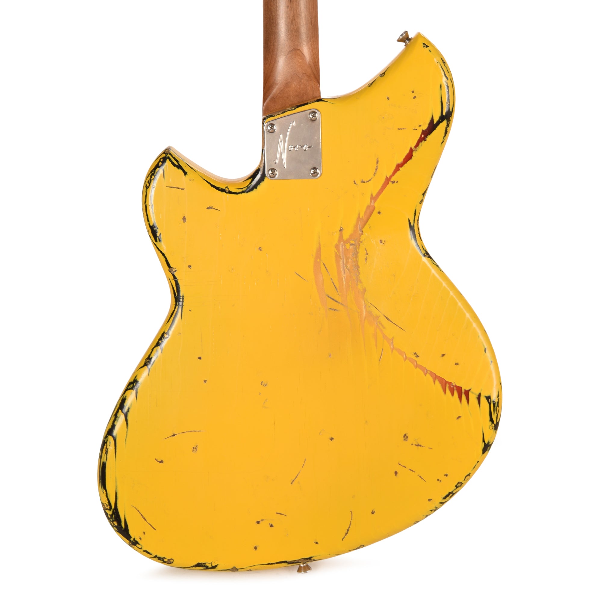 Novo Serus J Vandalism Yellow Over '64 3-Tone Burst Distress w/Fralin P-90 Pickups