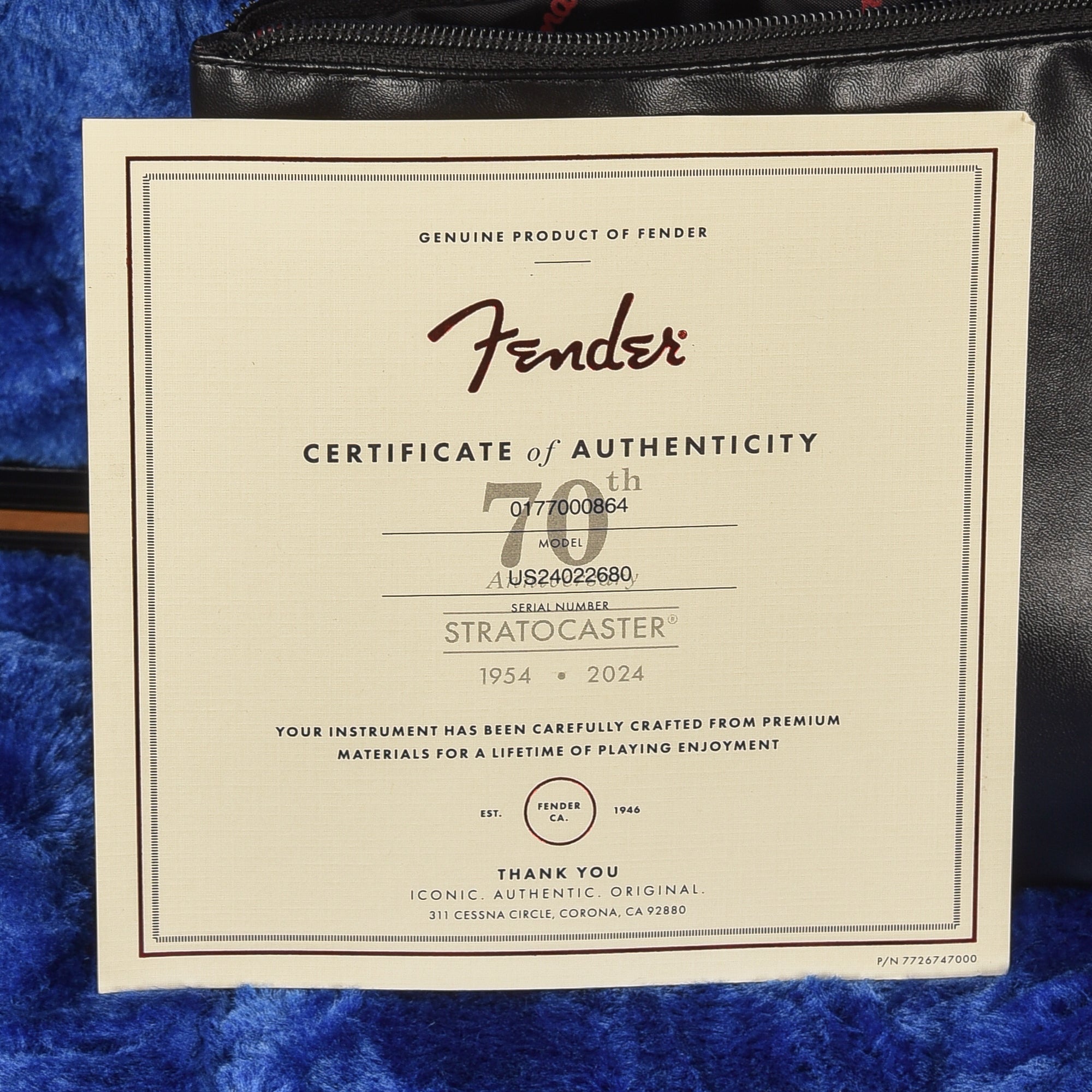 Fender 70th Anniversary American Professional II Stratocaster Comet Burst 2024