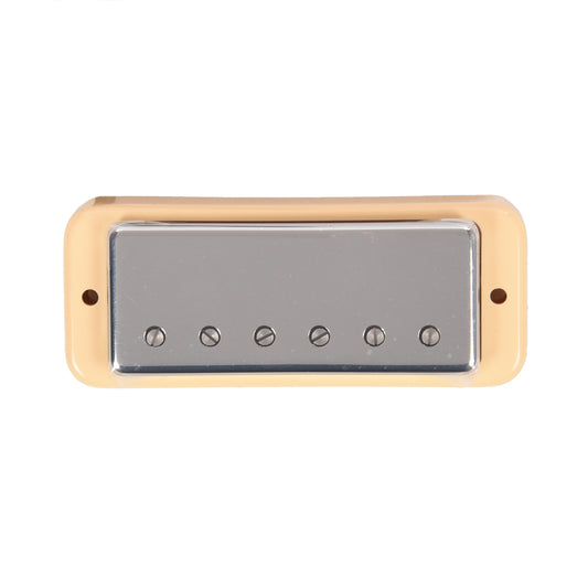 Lollar Mini Humbucker Neck Position Chrome Soap Bar / LP Mount Cream Ring 4-Conductor