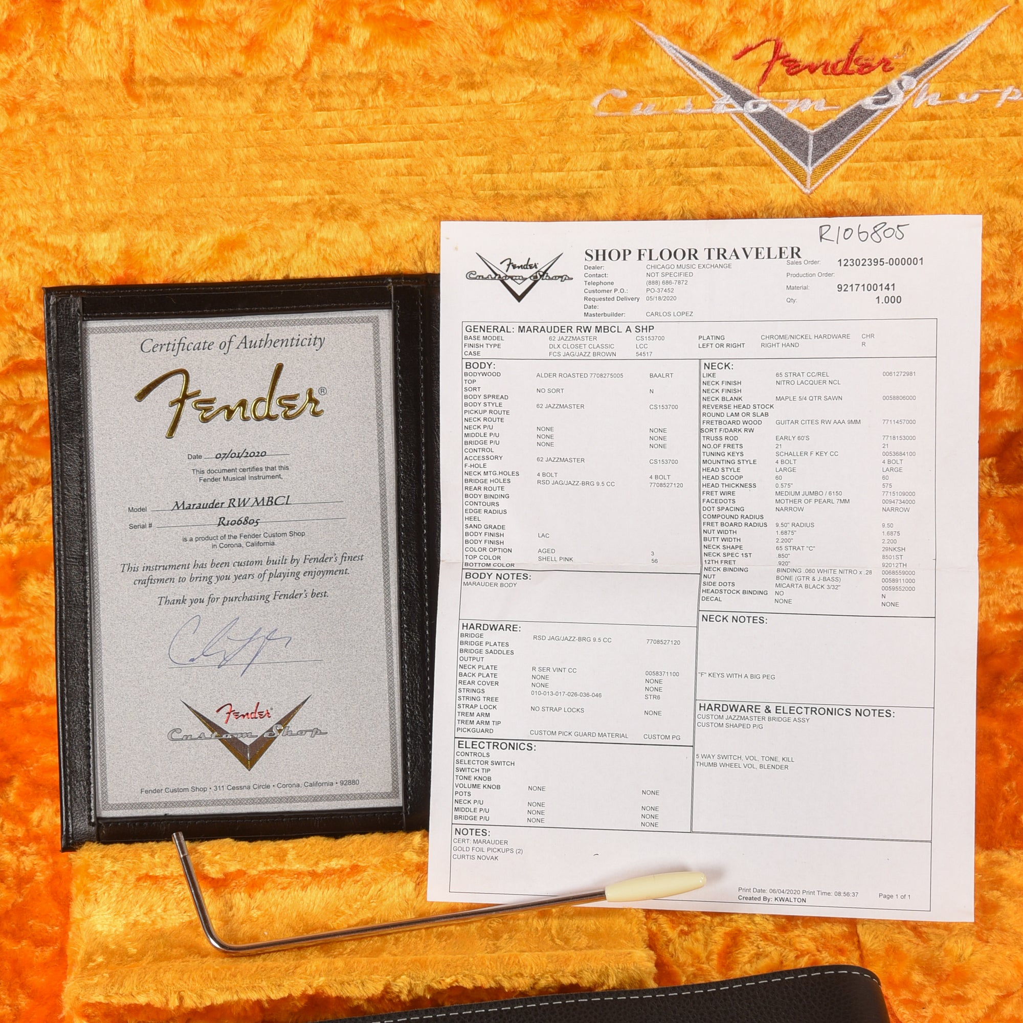 Fender Custom Shop Carlos Lopez Masterbuilt Marauder Deluxe Aged Shell Pink 2020