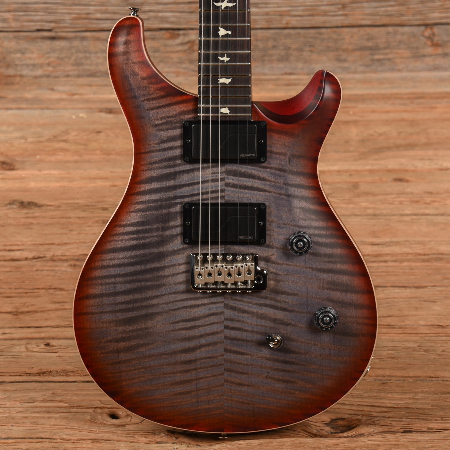 PRS Limited Edition CE 24 Satin Nitro Faded Grey Black Cherry Burst 2023