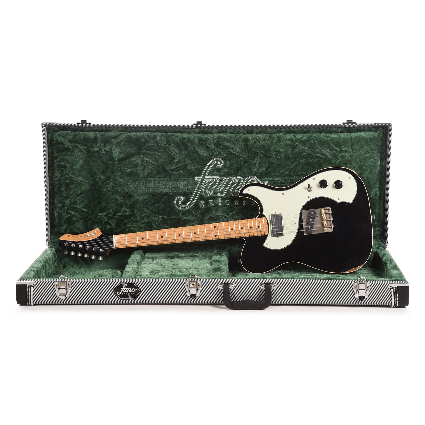 Fano Alt de Facto TC6 Bull Black Light Distress w/McNelly Pickups & Stainless Steel Frets