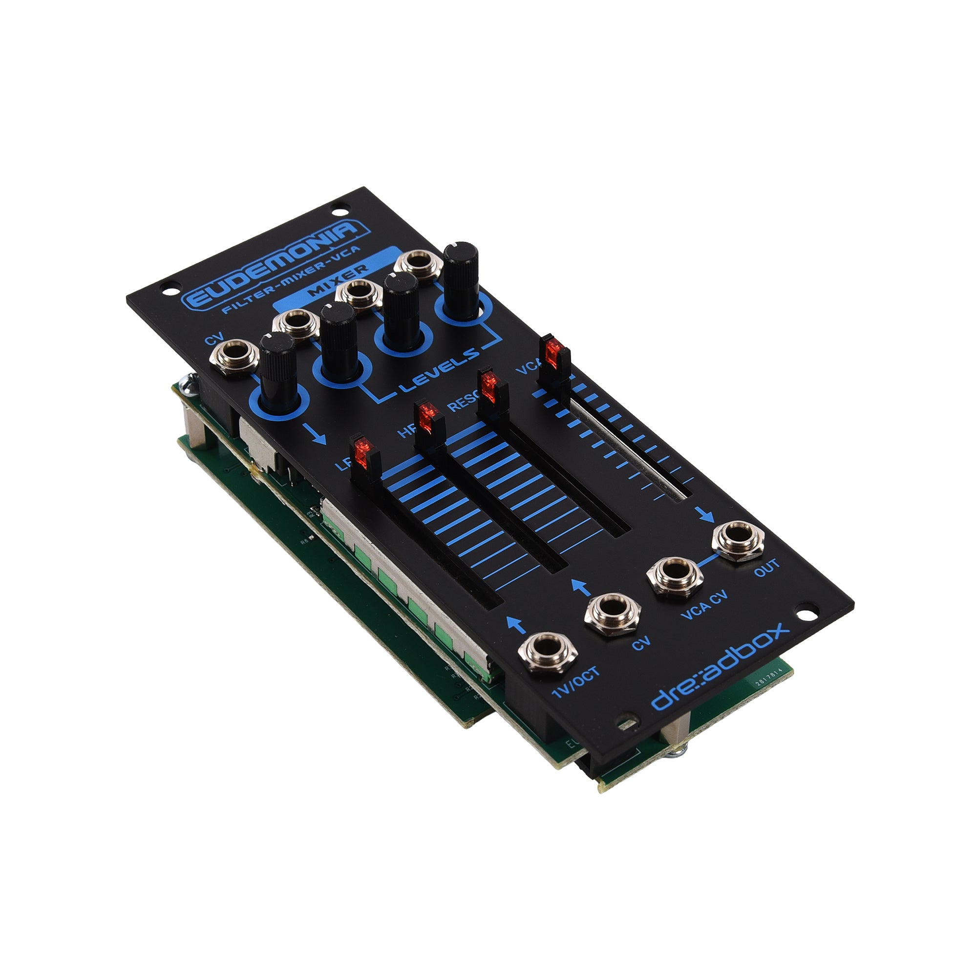 Dreadbox Eudemonia Dual Filter, Mixer & VCA Eurorack Module Black Light