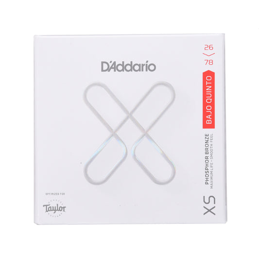 D'Addario XS Coated Acoustic Phosphor Bronze Taylor Bajo Quinto 26-78