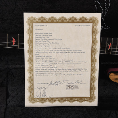 PRS Private Stock #11758 Custom 24 Pale Moon Ebony/Swamp Ash Natural w/Pale Moon Ebony Neck & Ebony Binding