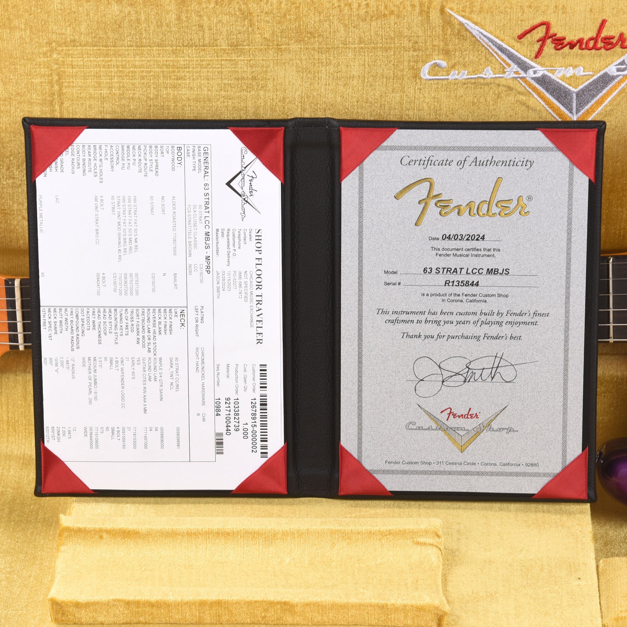 Fender Custom Shop 1963 Stratocaster Deluxe Closet Classic Metallic Purple Master Built by Jason Smith