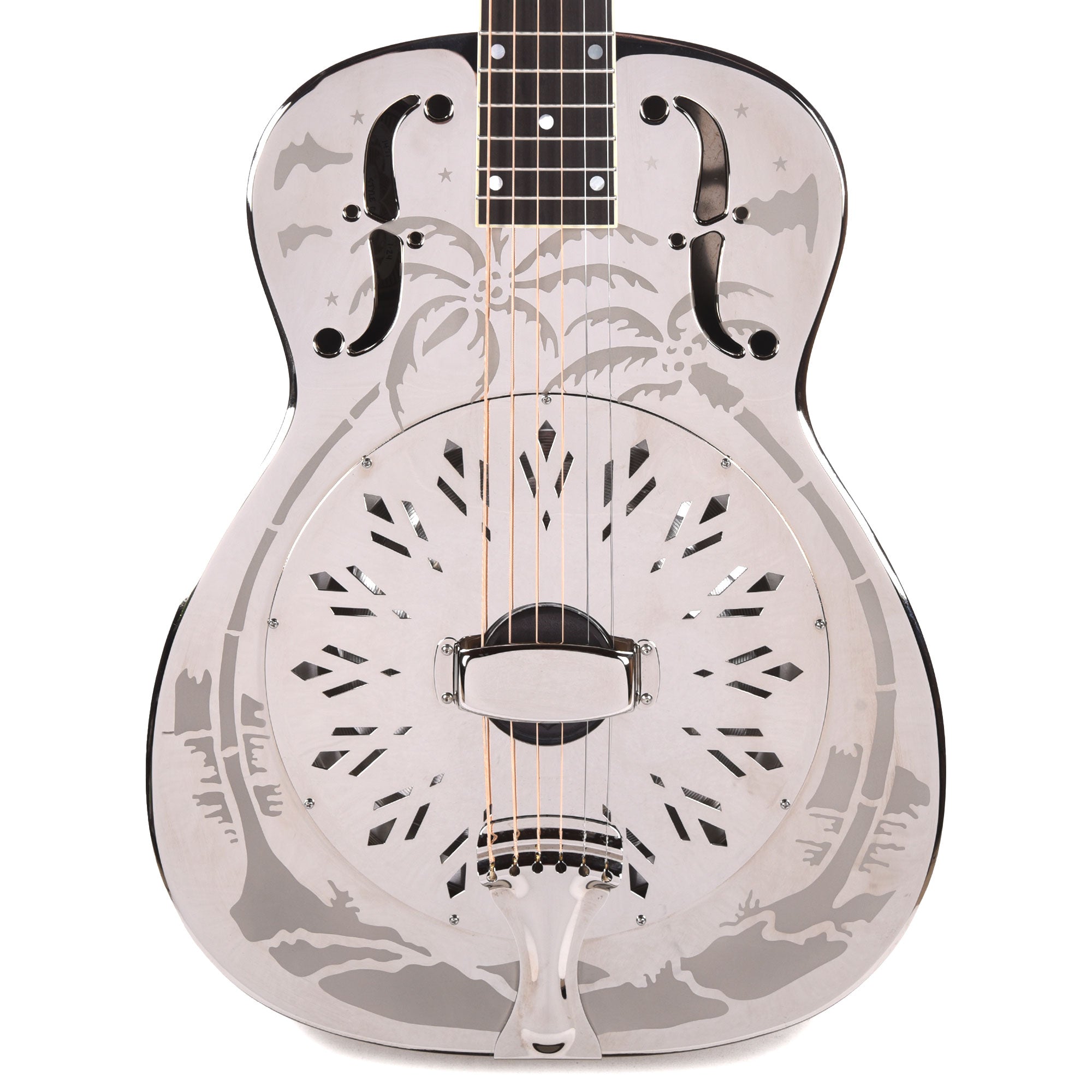 National Style O Single Cone Brass Bright Nickel 14-Fret