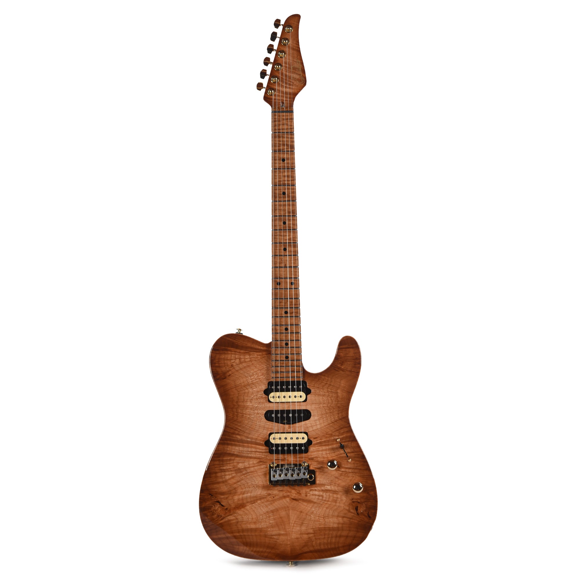 Suhr Custom Modern T Natural Burst w/CME-Selected Waterfall Burl Maple Top