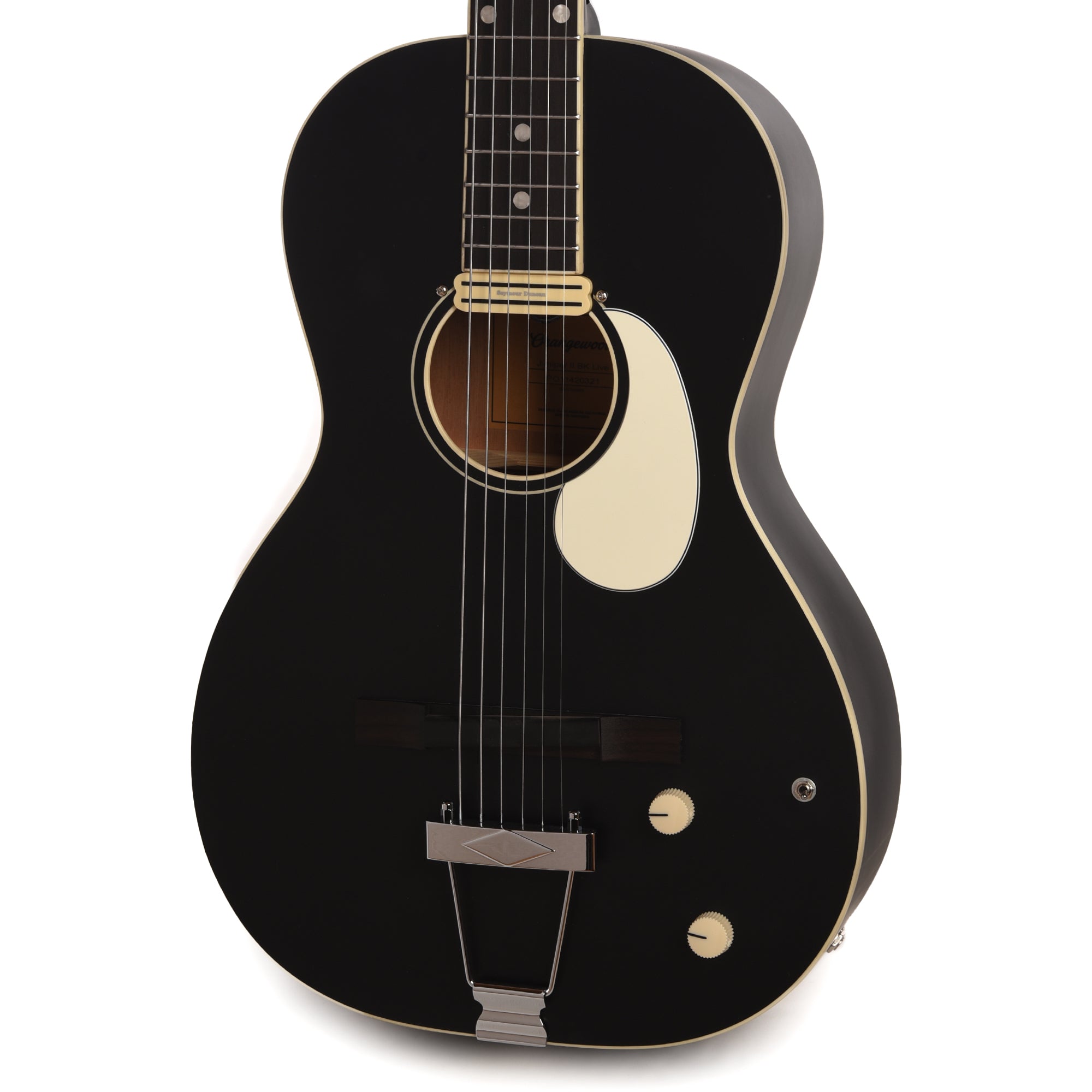 Orangewood Juniper II Black Live Rubber Bridge Acoustic-Electric Guitar