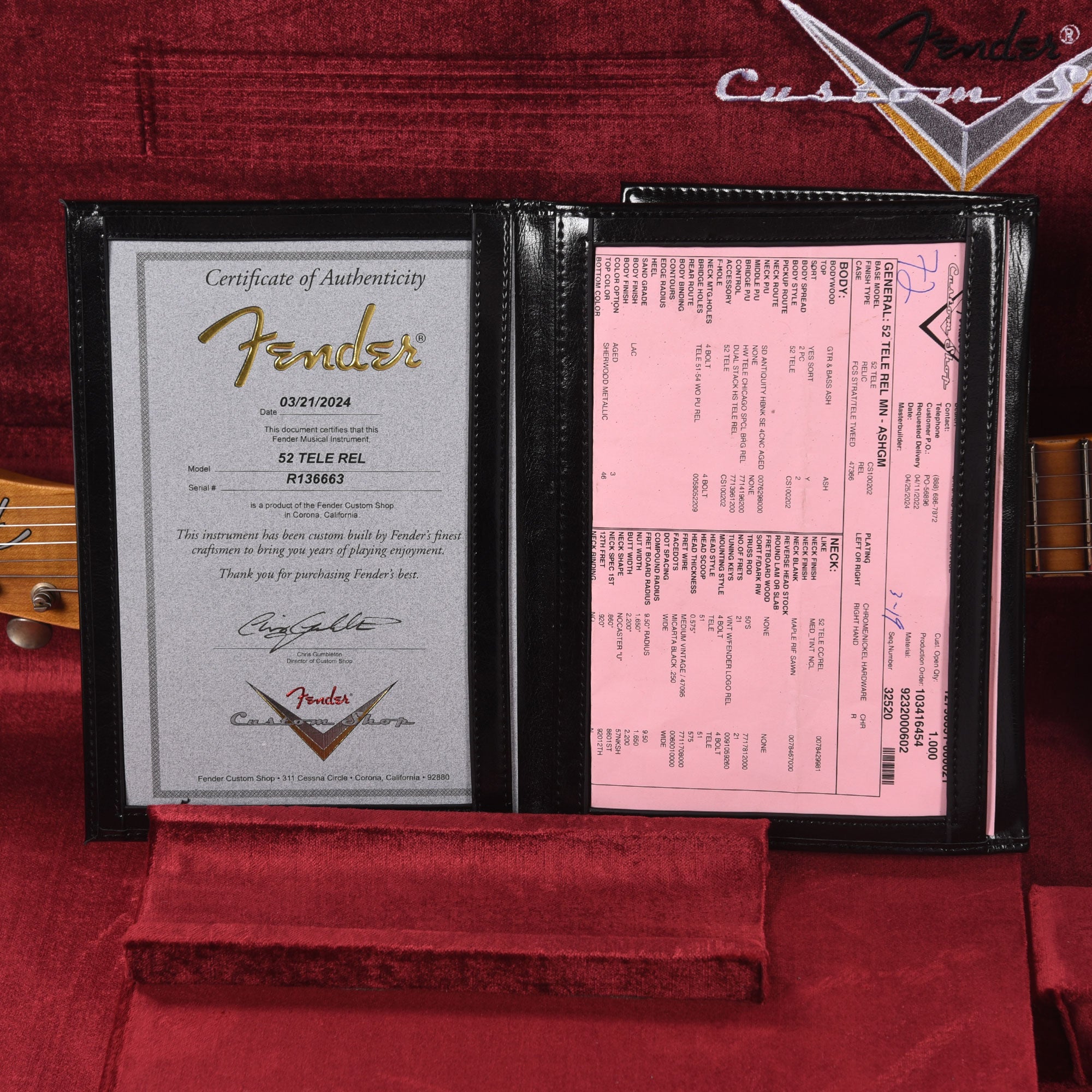 Fender Custom Shop 1952 Telecaster HS 