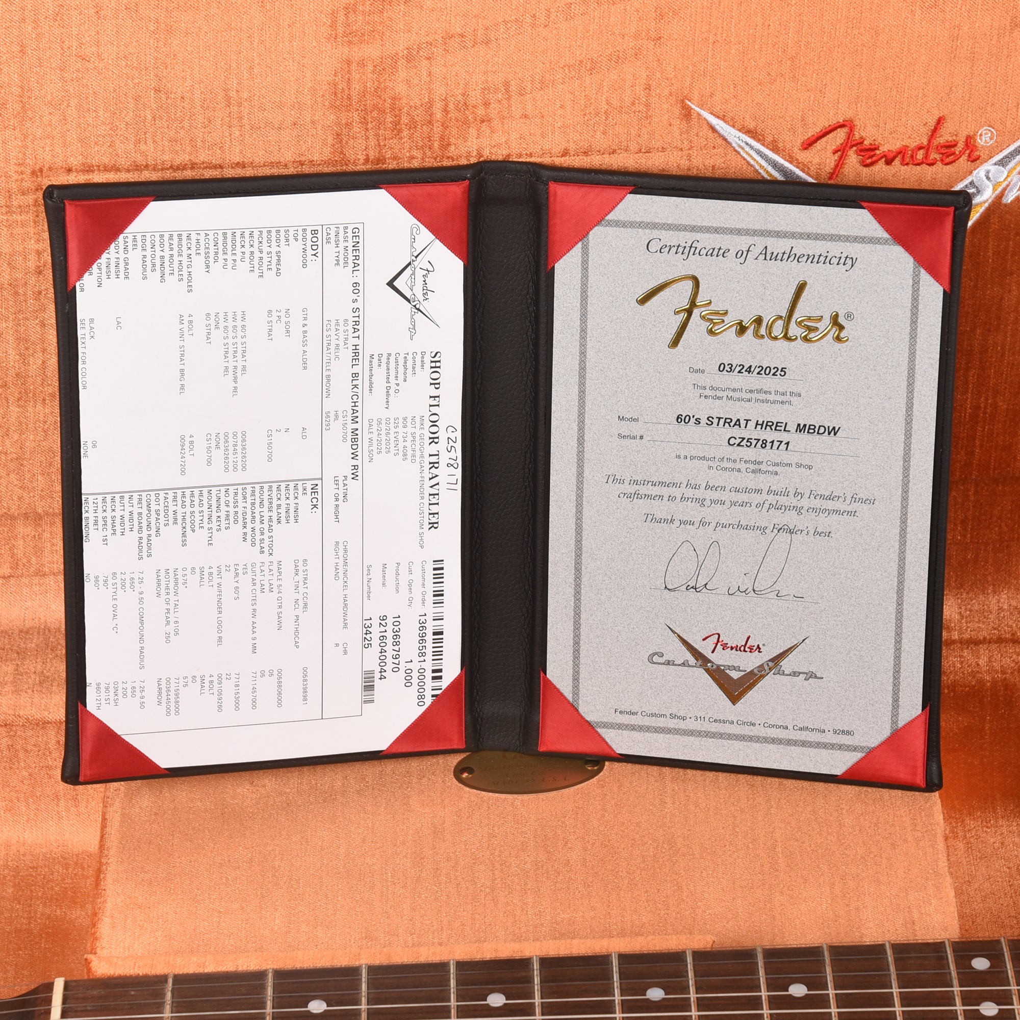 Fender Custom Shop '60s Stratocaster Black over Chameleon Heavy Relic Master Built by Dale Wilson w/Josefina Hand-Wound PIckups