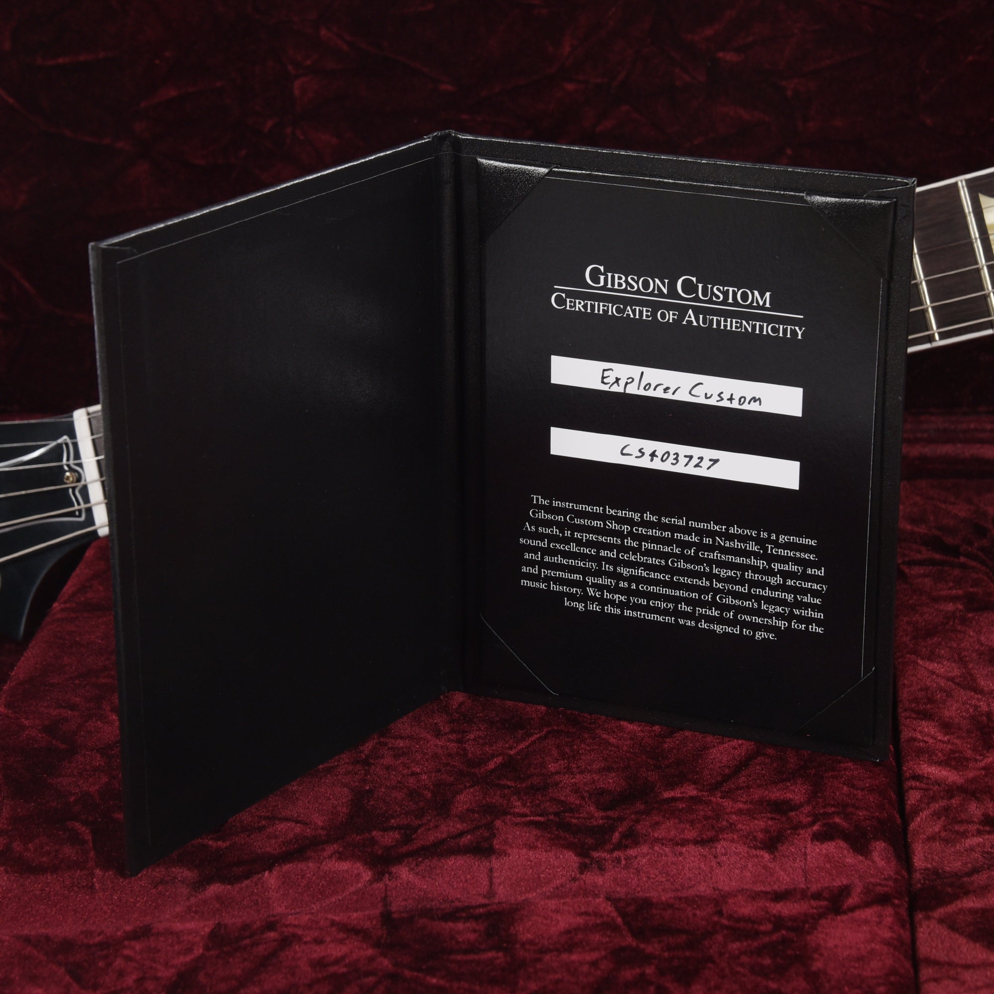 Gibson Custom Shop Explorer Custom 