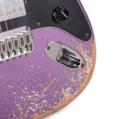Fender Custom Shop Stratocaster Hardtail HH Heavy Relic Purple Metallic Master Built by Dennis Galuszka w/Fluence Humbuckers