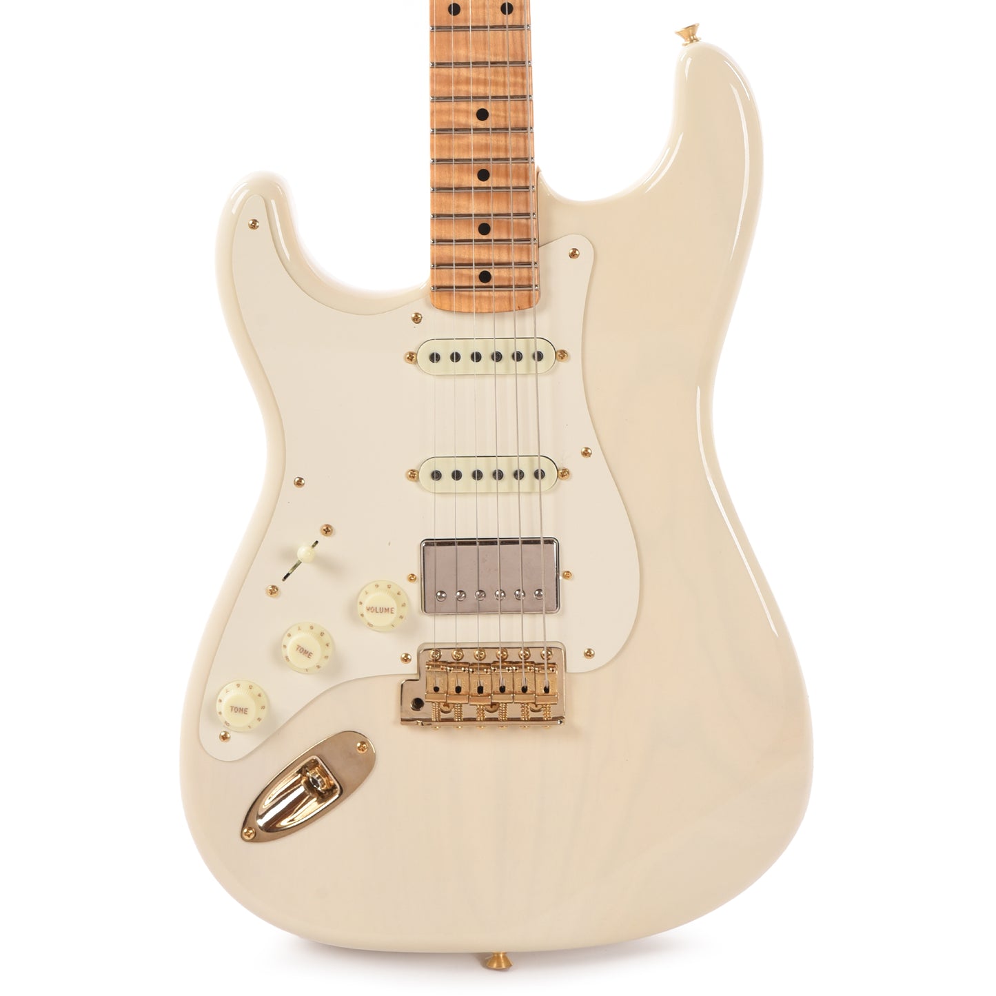 Fender Custom Shop 1957 Stratocaster HSS "Chicago Special" LEFTY Time Capsule Aged White Blonde w/3A Flame Neck & Gold Hardware