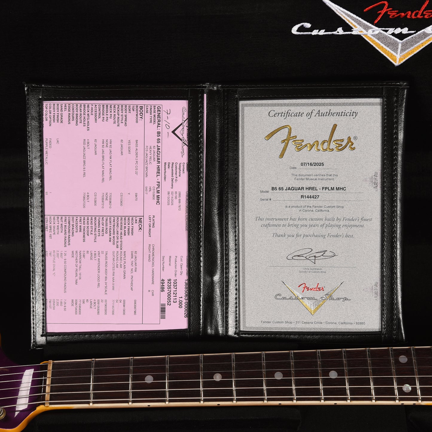 Fender Custom Shop 1965 Jaguar Heavy Relic Faded Purple Metallic