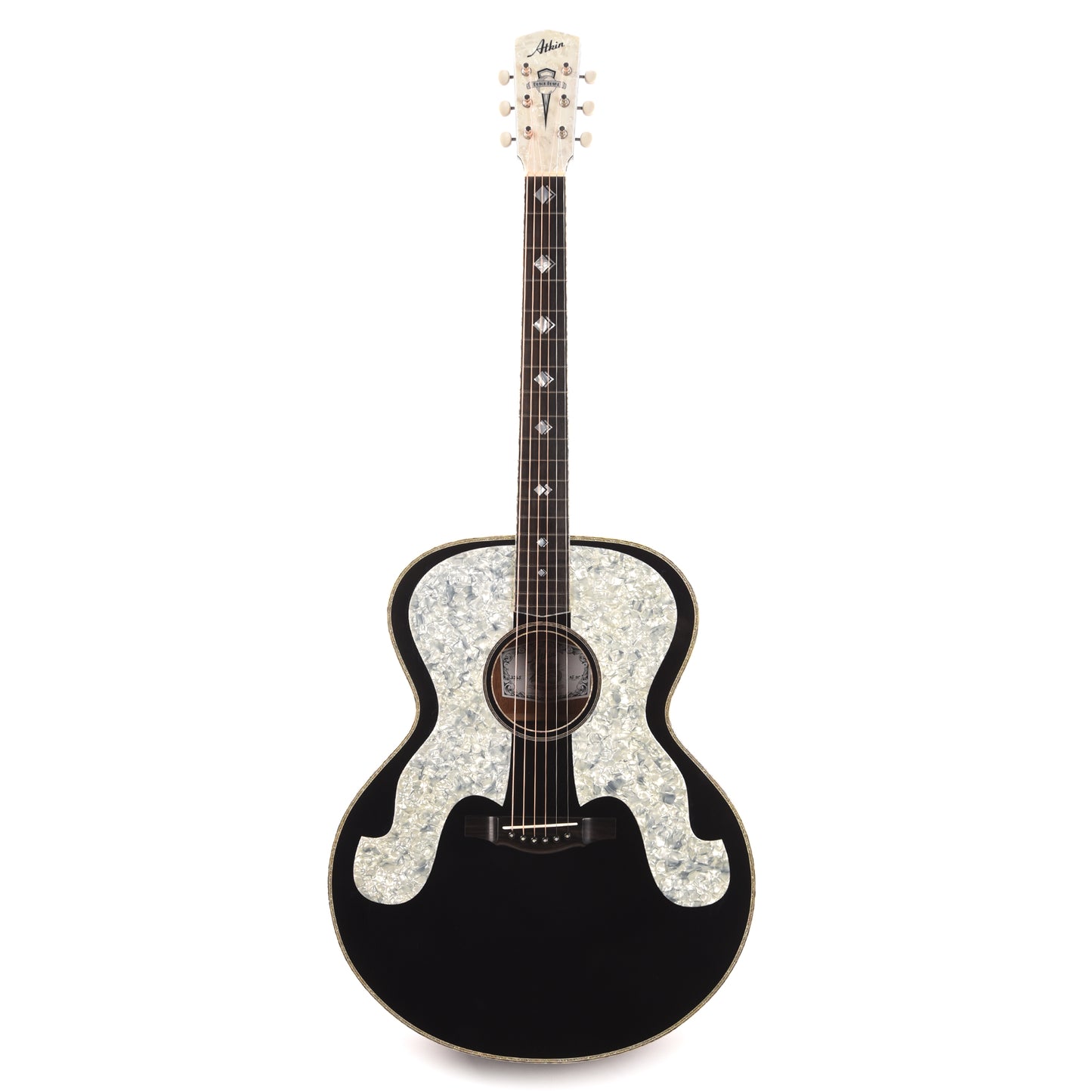 Atkin AJ Black Pearl Baked Sitka/Mahogany Aged Black w/Glitter Purfling