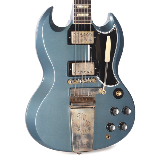 Gibson Custom Shop Murphy Lab 1964 SG Standard Reissue Pelham Blue Ultra Light Aged w/Maestro Vibrola