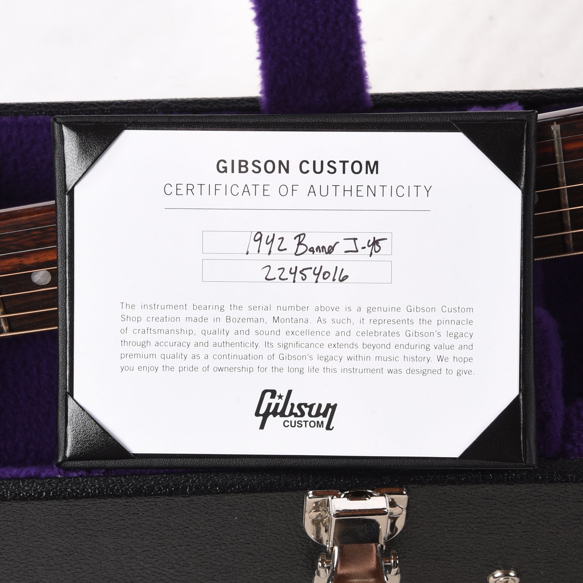 Gibson Custom Shop Historic Reissue 1942 Banner J-45 Vintage Sunburst