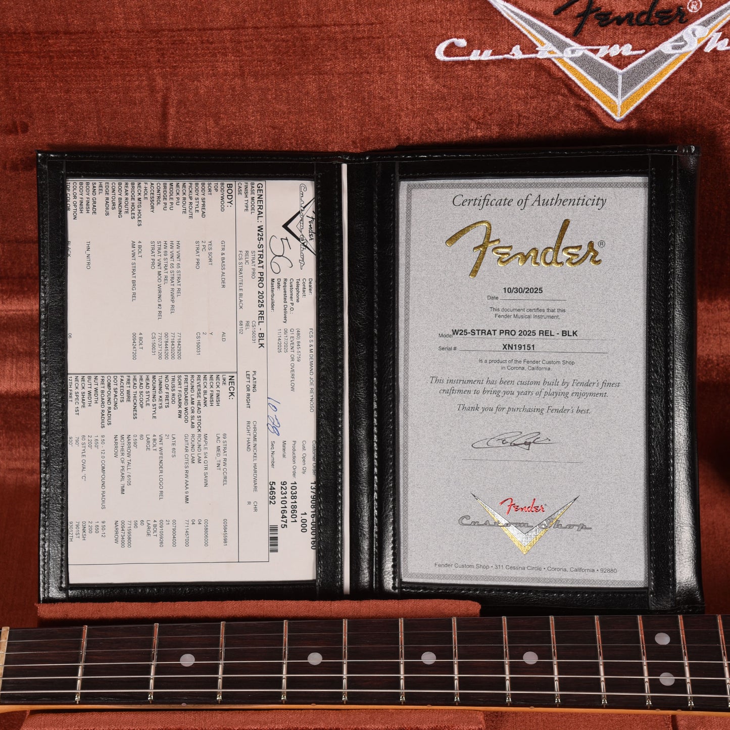 Fender Custom Shop 2025 Strat Pro Relic Black