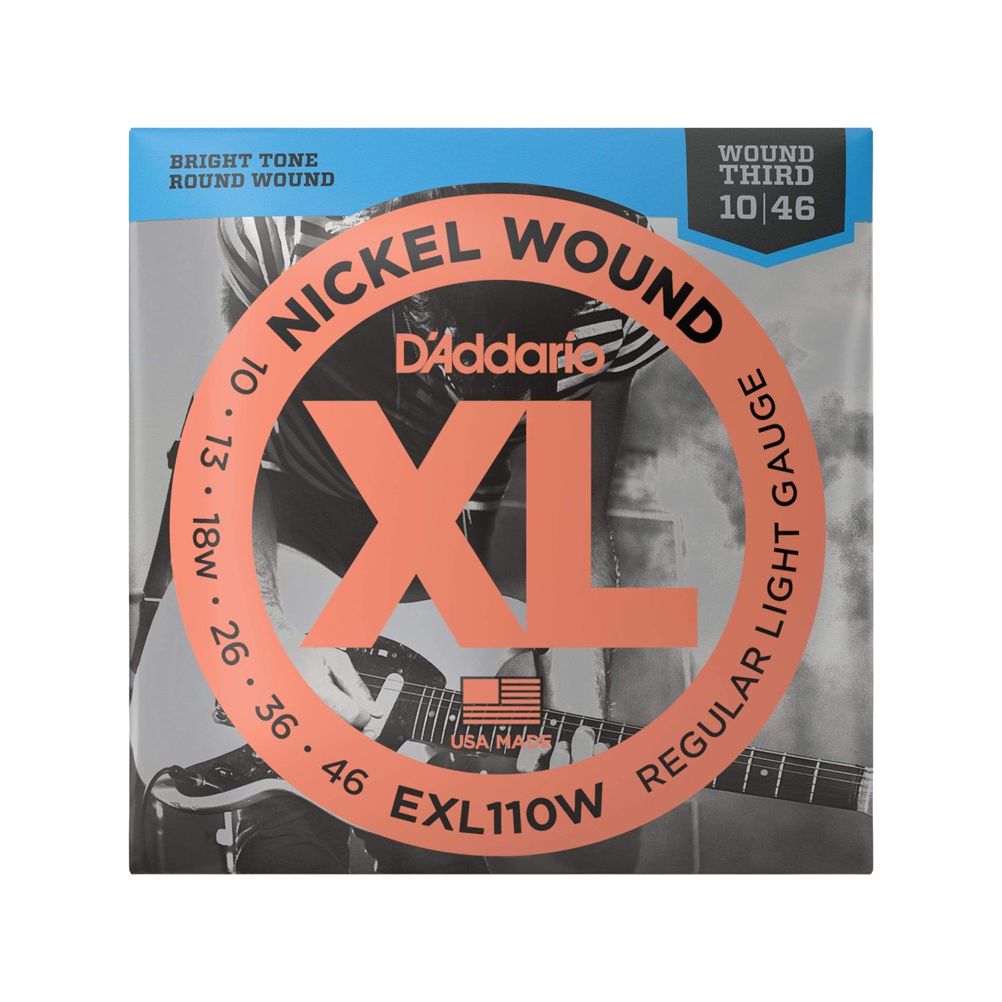 D'Addario EXL110W Electric Light Wound G 10-46