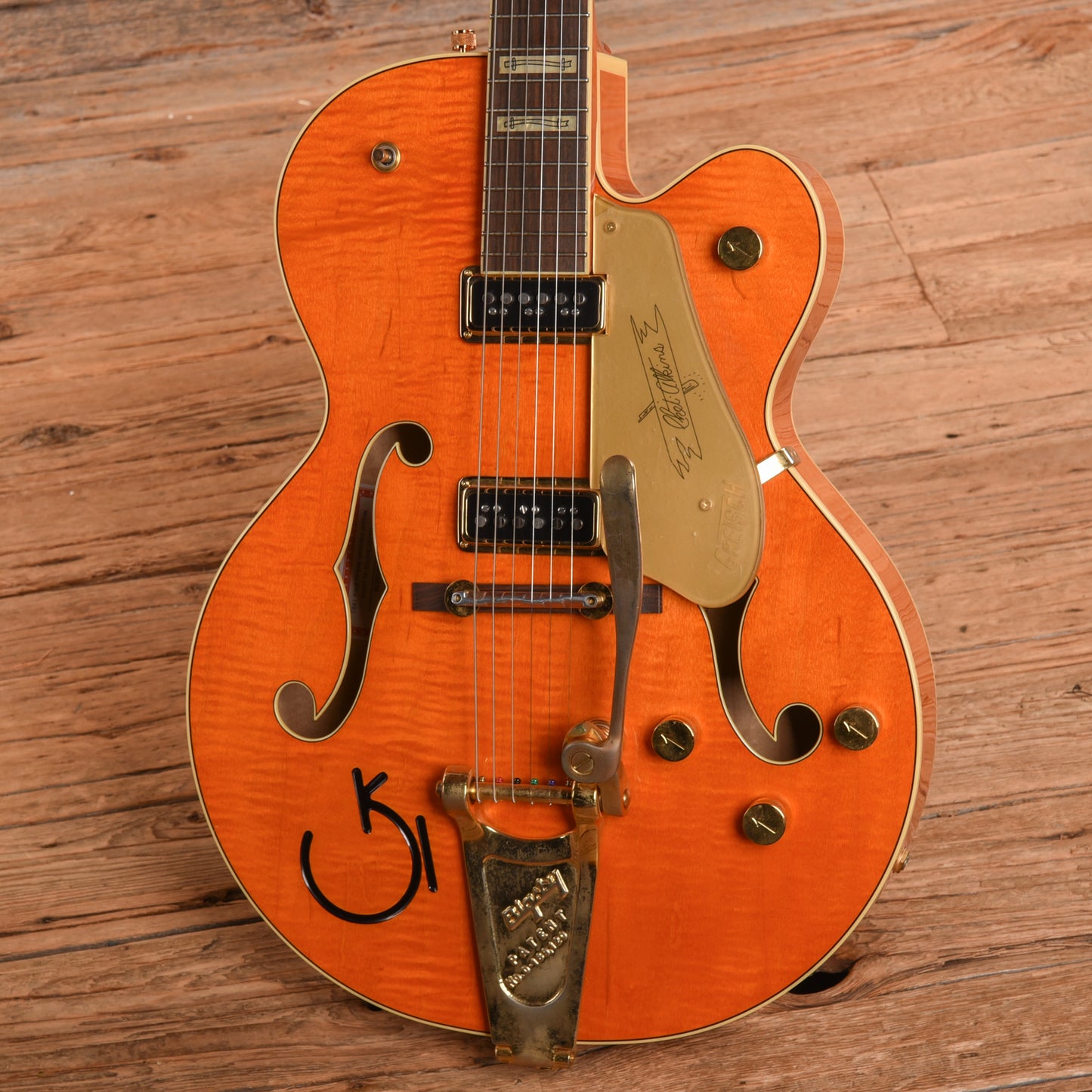 Gretsch G6120T-55 Vintage Select '55 Chet Atkins Hollow Body Orange 2016