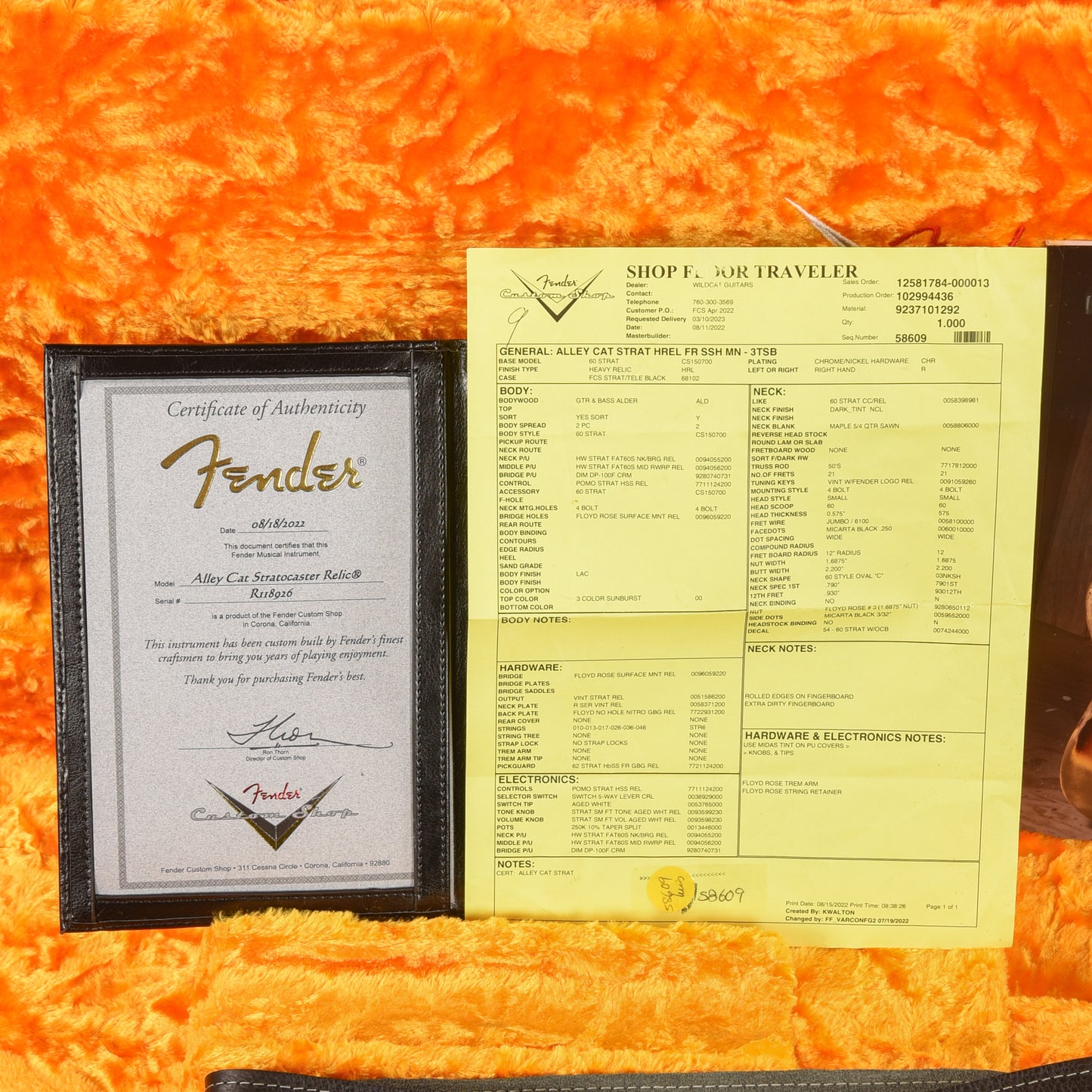 Fender Custom Shop Alley Cat Stratocaster Relic Sunburst 2022