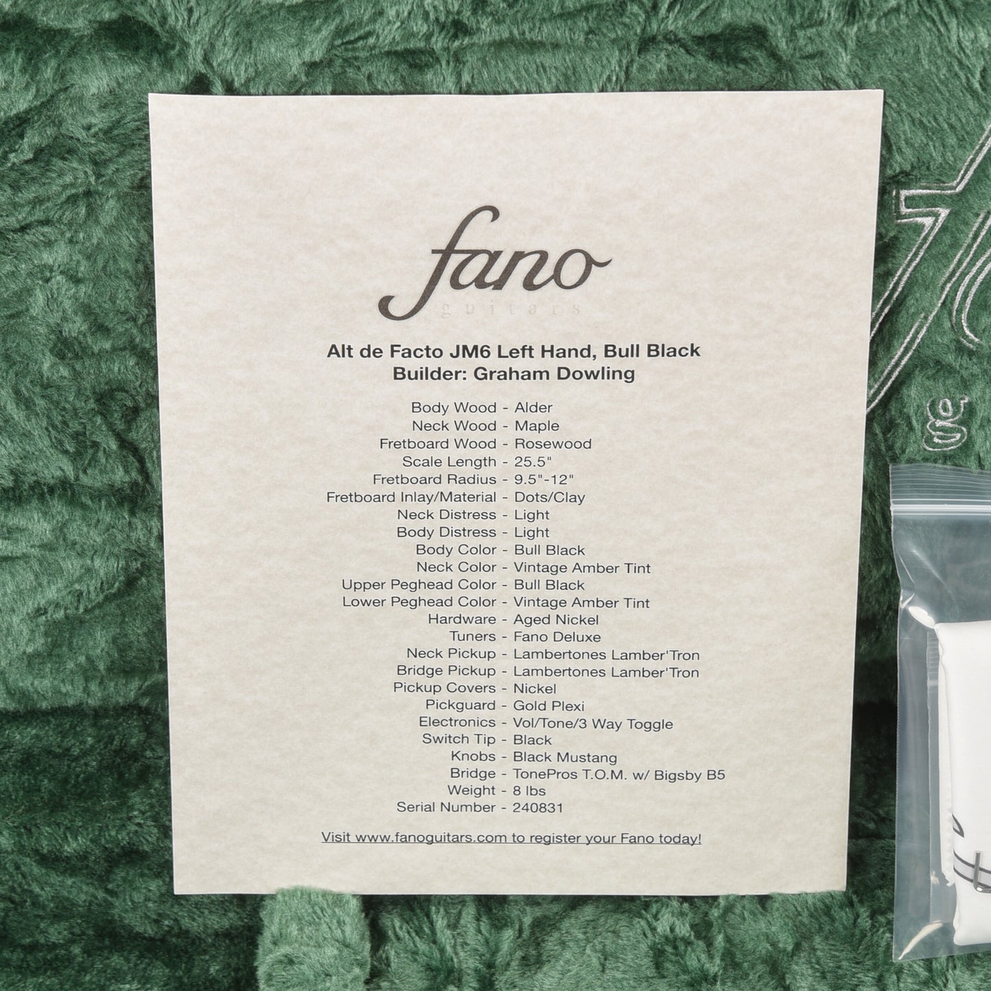 Fano Alt de Facto JM6 Black  LEFTY