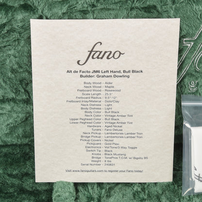 Fano Alt de Facto JM6 Black  LEFTY
