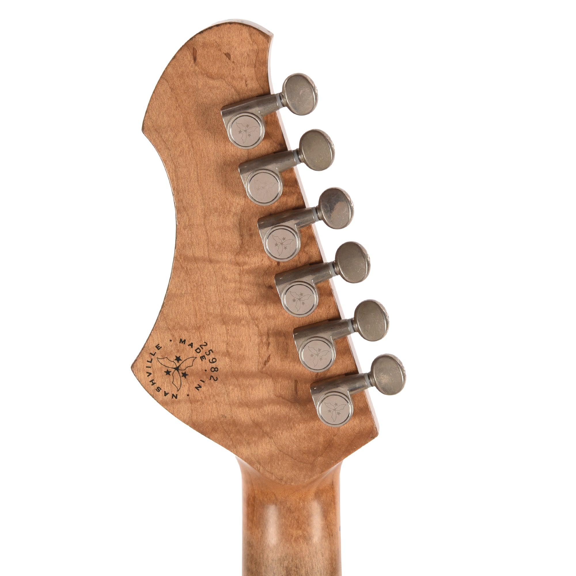 Novo Serus J Light Distress Sonic Blue w/Figured Maple Neck & Fralin P-90s