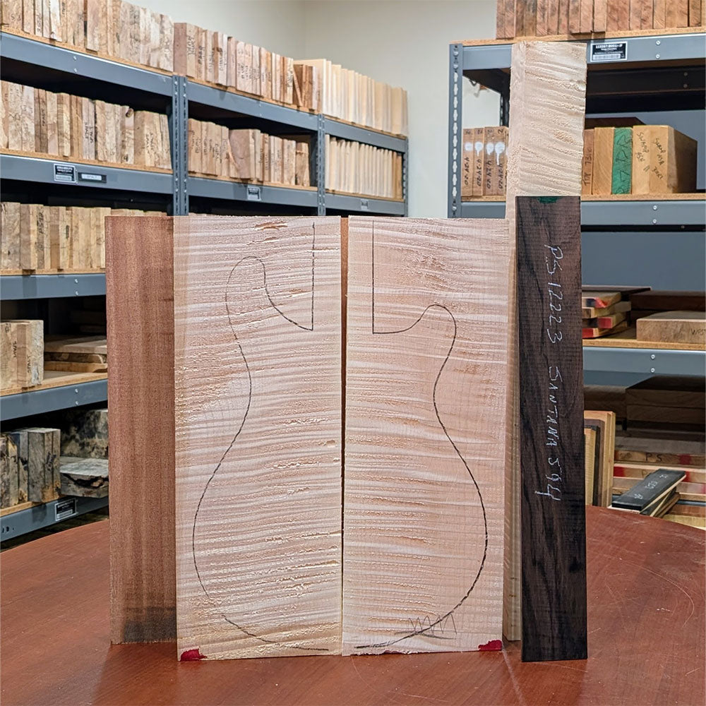 PRS Private Stock #12223 Santana Retro 594 Curly Maple/African Mahogany Frost Bite Glow w/White Wash Back