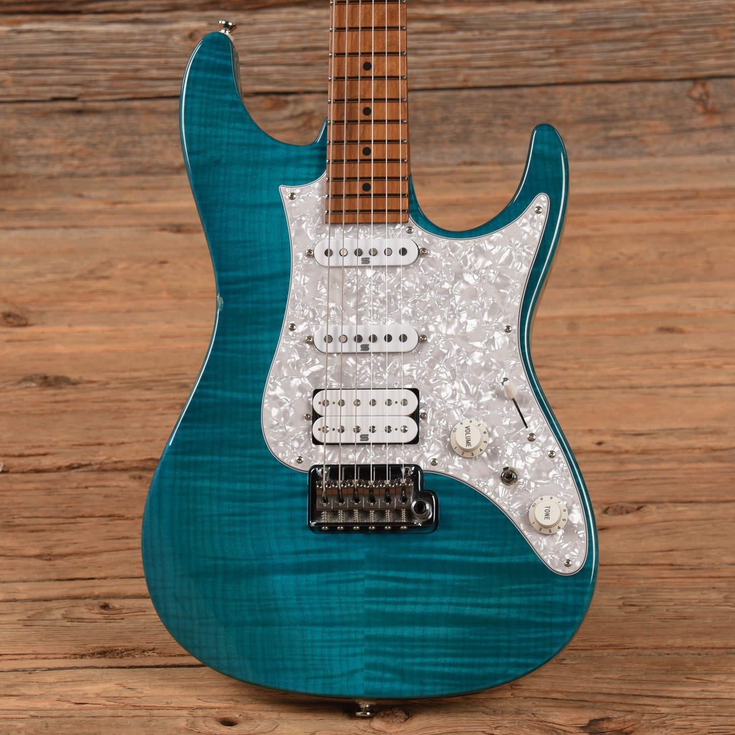 Ibanez AZ2204F Prestige Transparent Aqua Blue 2018