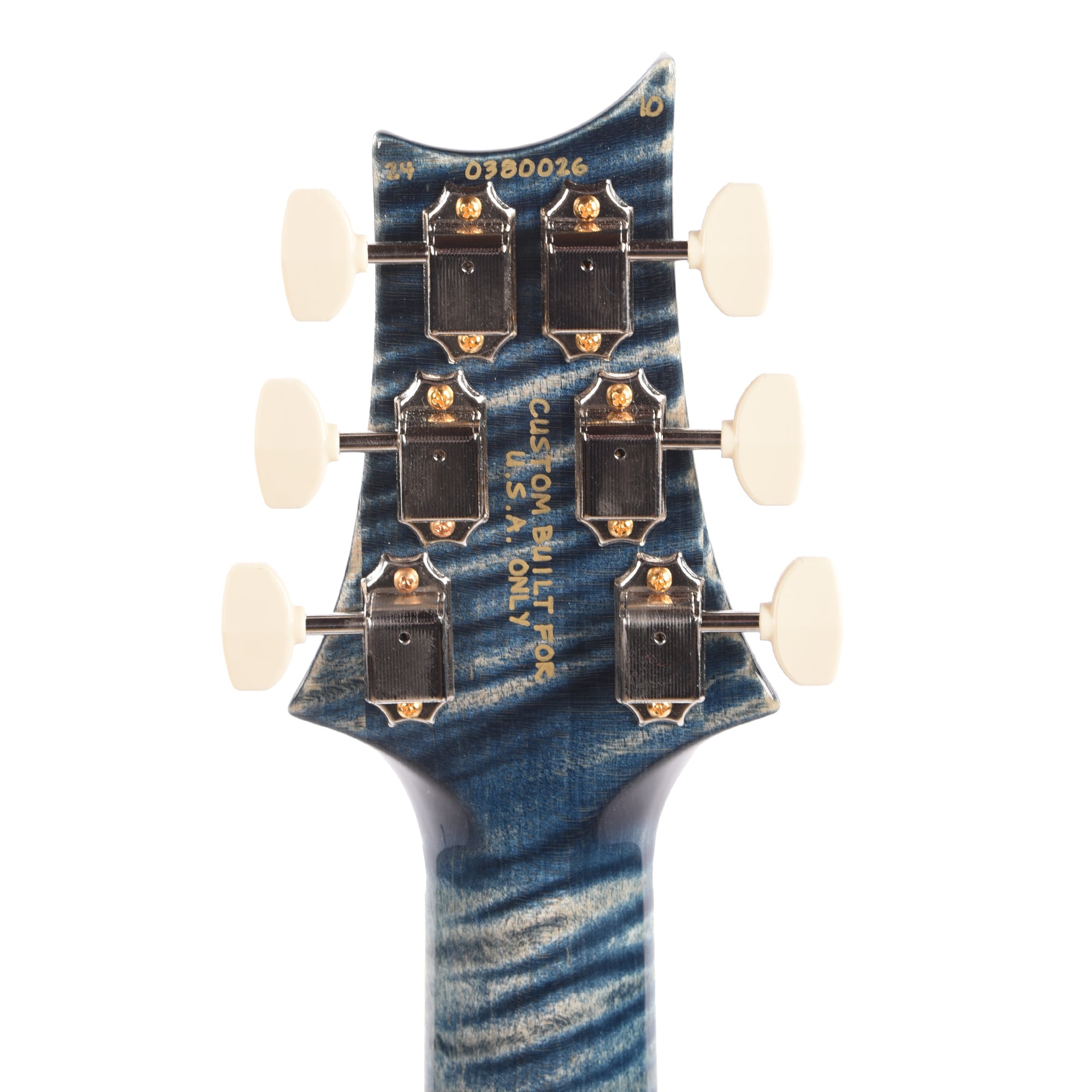 PRS Wood Library McCarty 594 10-Top Flame Faded Whale Blue w/Figured Stained Maple Neck & Brazilian Rosewood Fingerboard