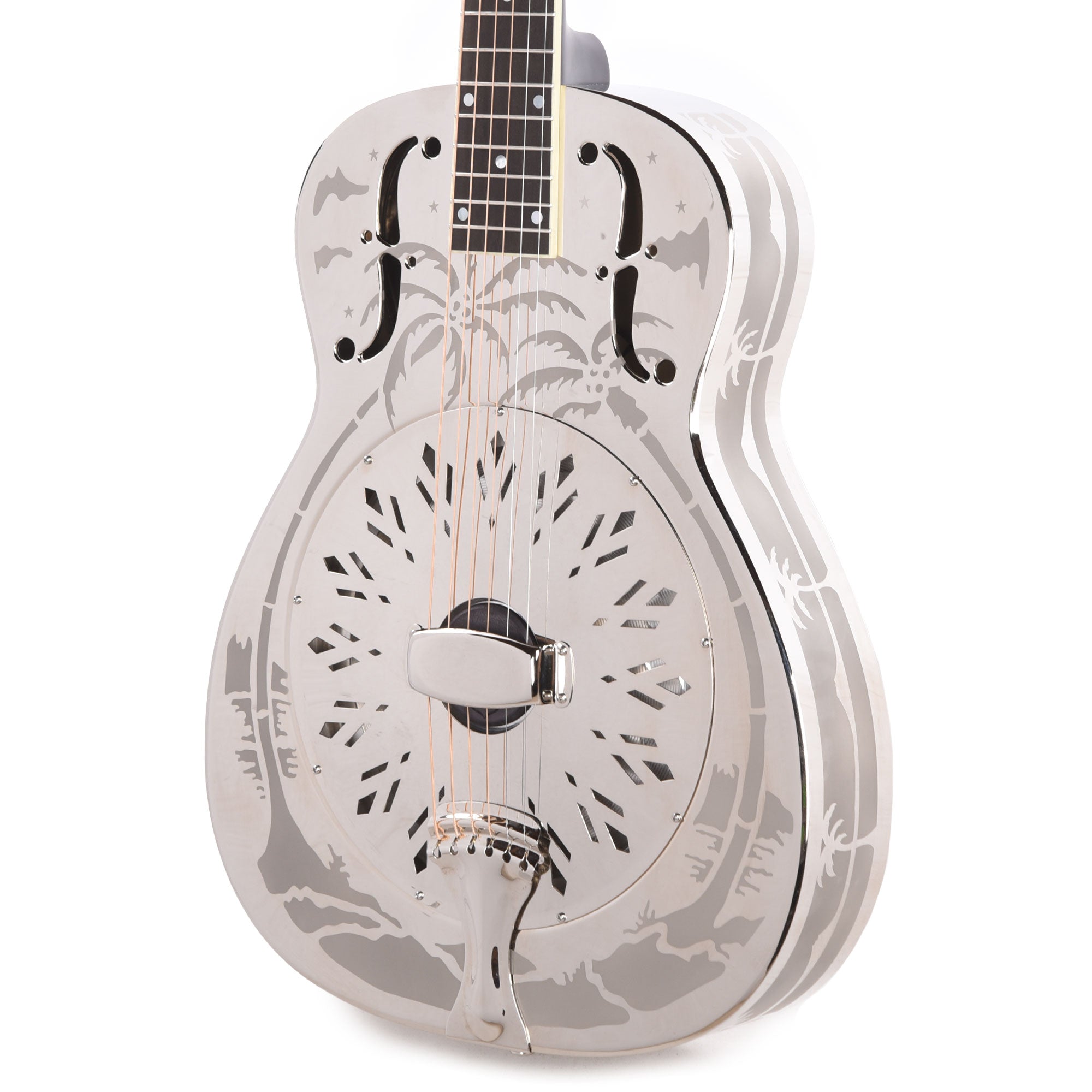 National Style O Single Cone Brass Bright Nickel 14-Fret