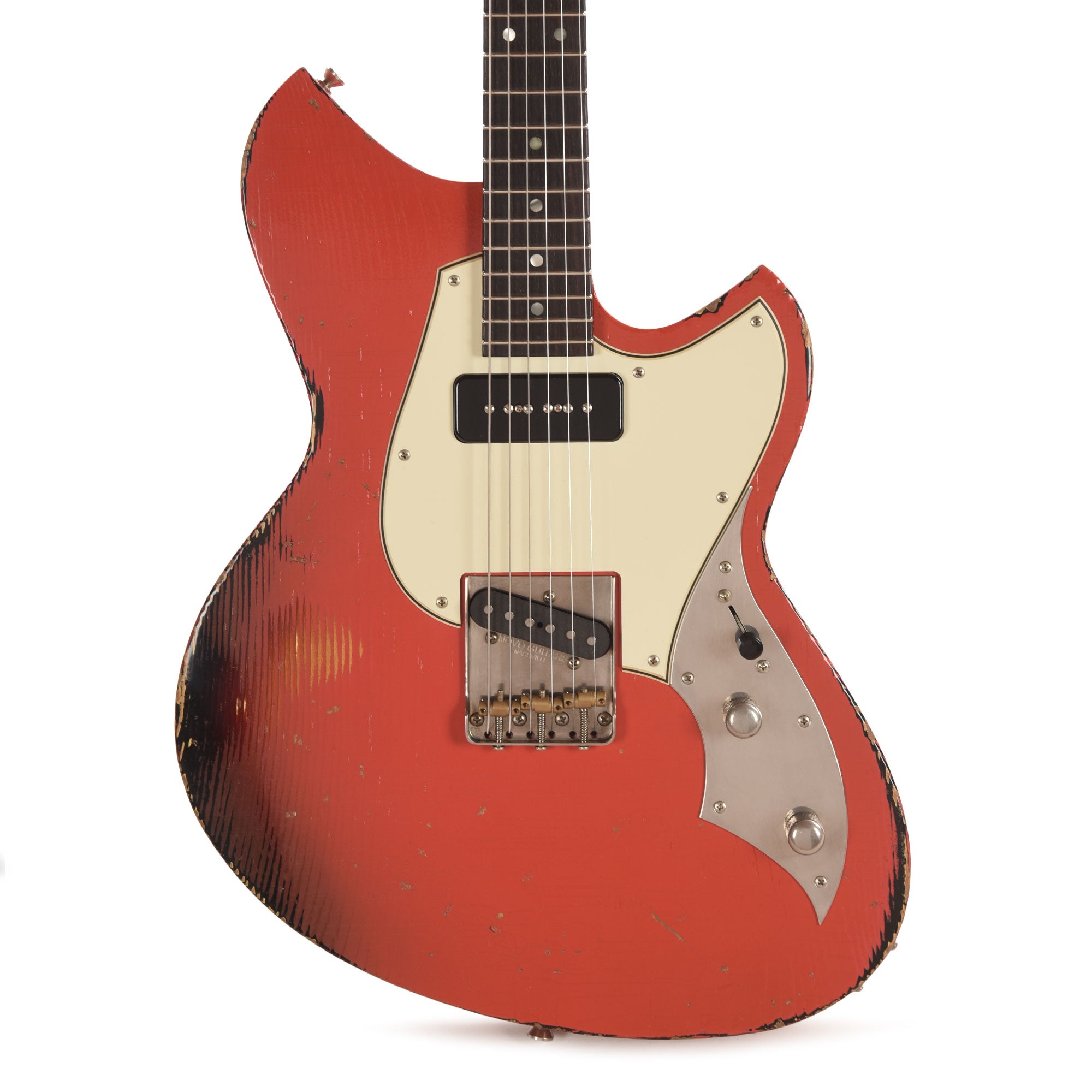 Novo Dealer Limited Serus T Fiesta Red over '64 3-Tone Burst Medium Distress  w/Fralin High Output Tele Pickups