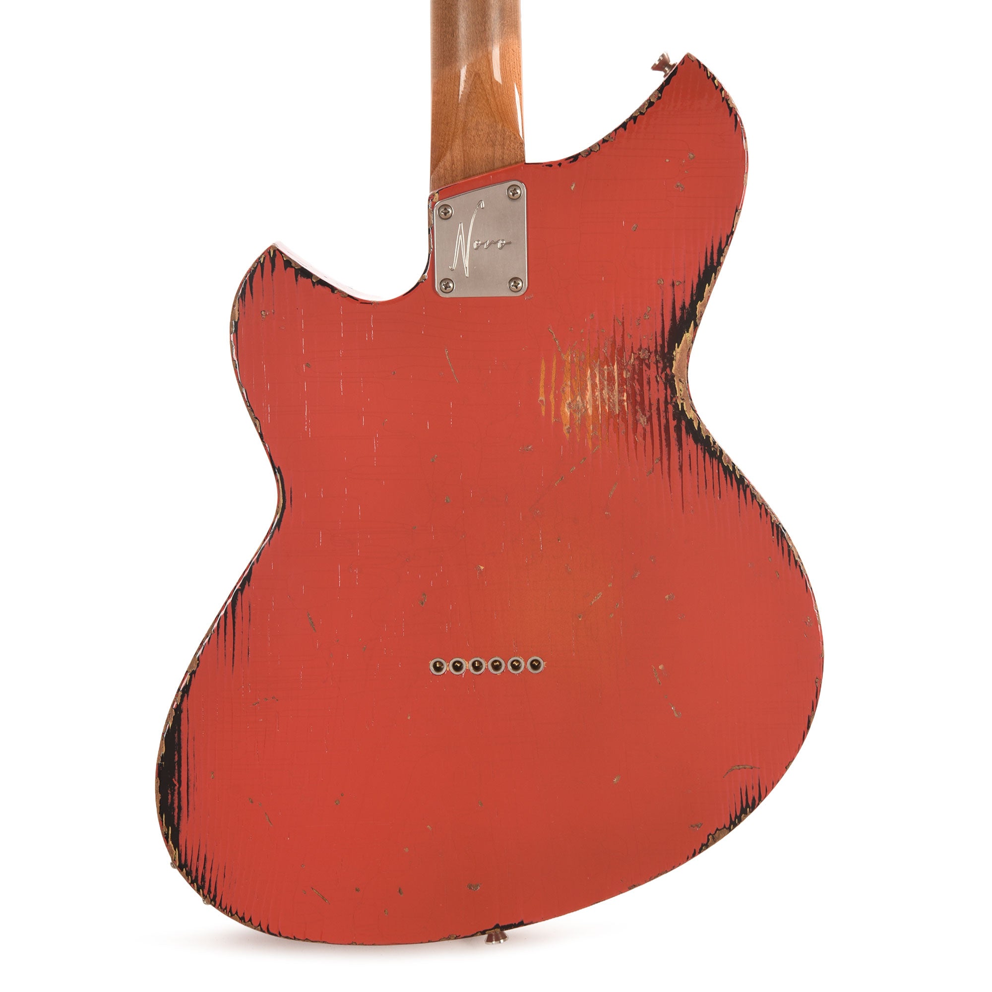 Novo Dealer Limited Serus T Fiesta Red over '64 3-Tone Burst Medium Distress  w/Fralin High Output Tele Pickups
