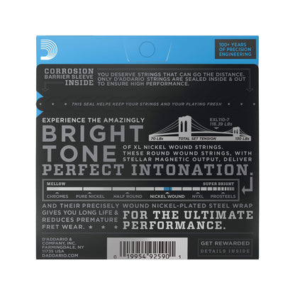 D'Addario EXL110-7 Electric 7-String 10-59