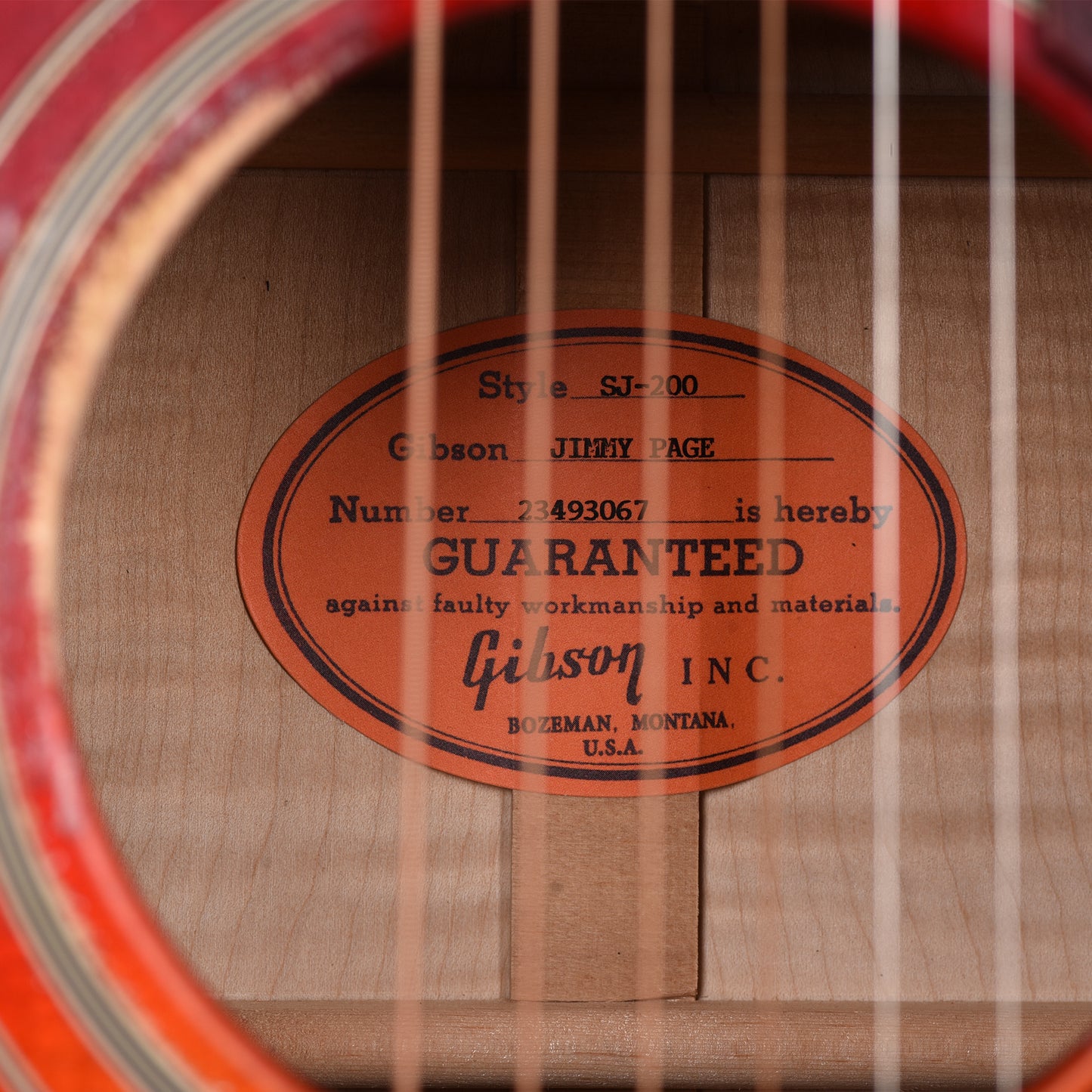 Gibson Custom Shop Artist Collector's Edition Jimmy Page 1964 SJ-200 Cherry Tea