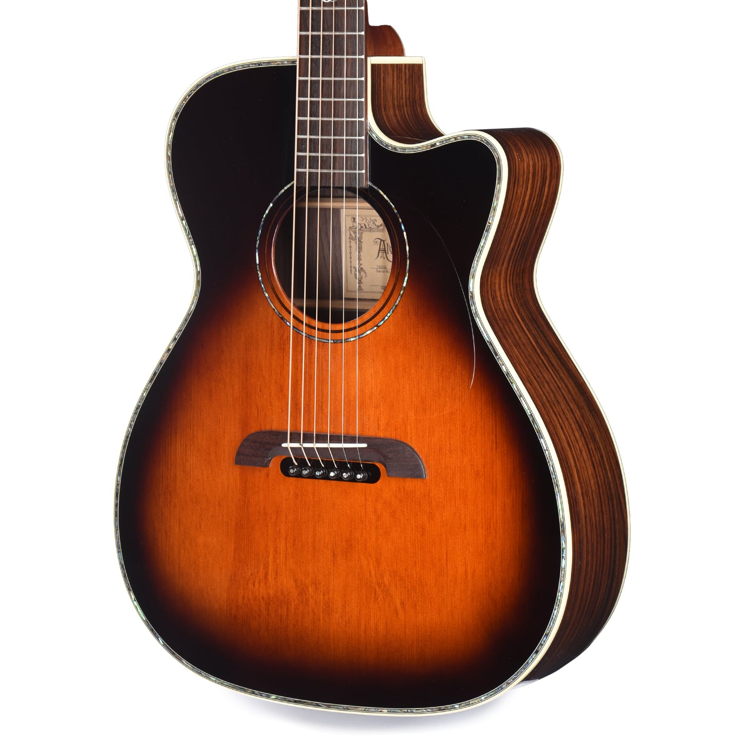 Alvarez WY1 Yairi Stage Folk/OM Solid AA Western Red Cedar/Solid East Indian Rosewood Tobacco Sunburst