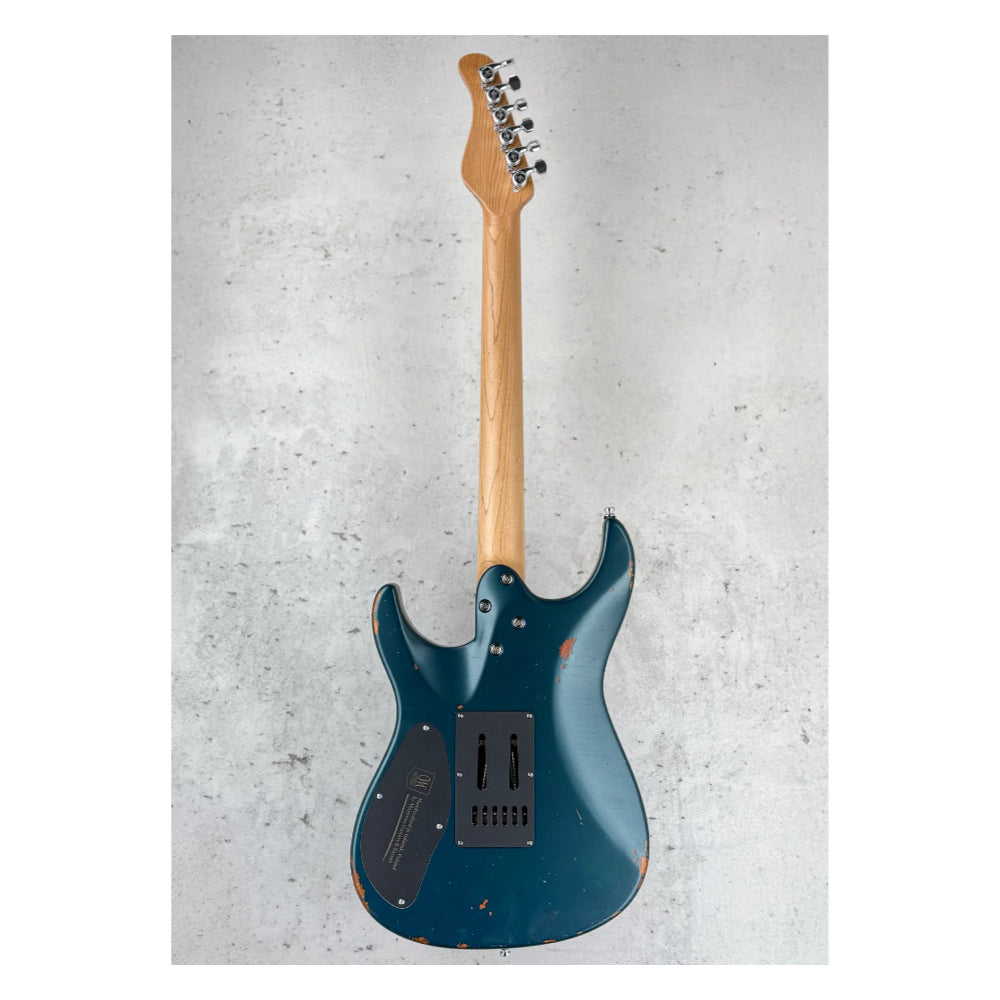 Mayones Aquila V24 Aged S 6 Swamp Ash Monolith Dark Turquoise Metallic Nitro w/Birdseye Maple TEW 3A Neck