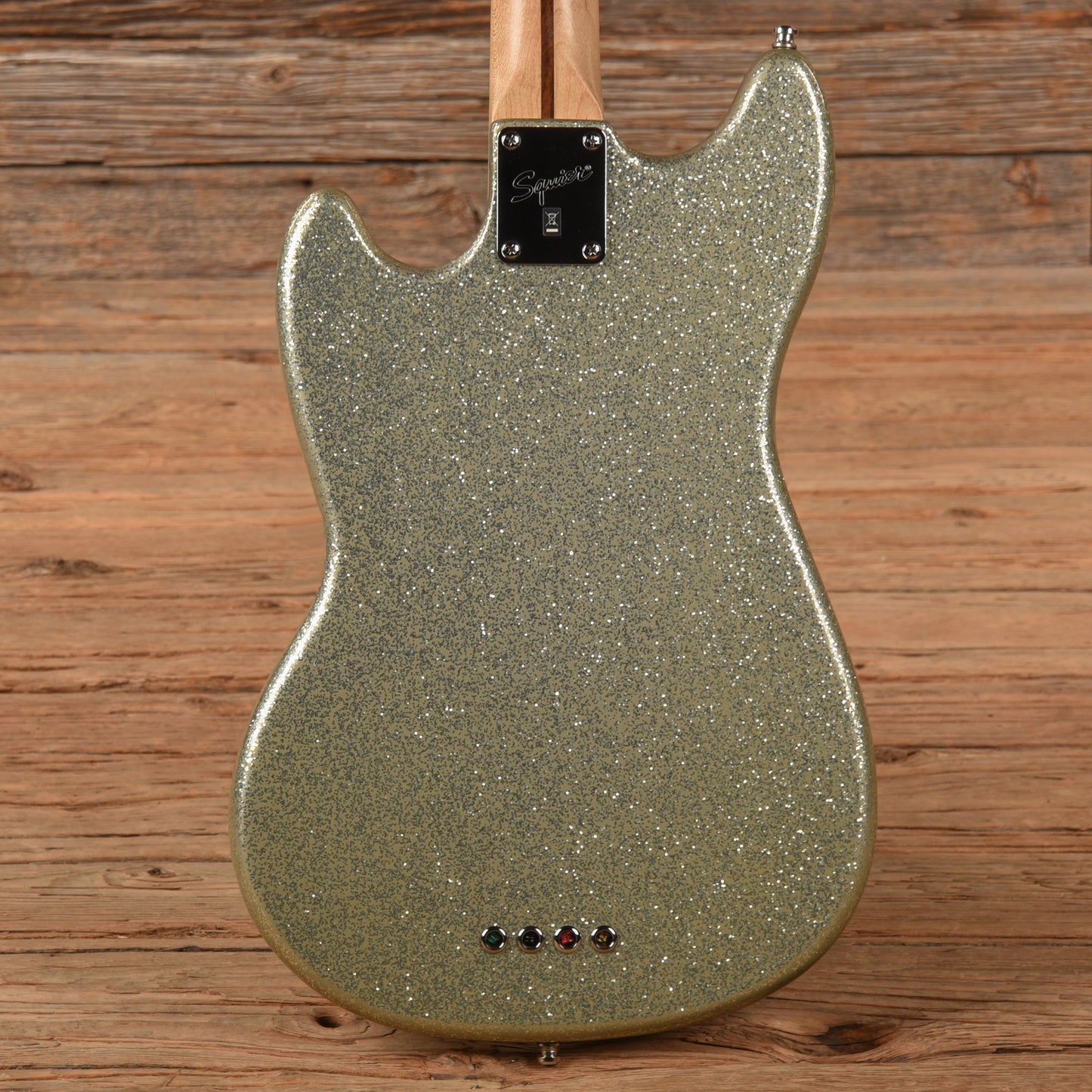 Squier Mikey Way Signature Mustang Bass Silver Sparkle 2015