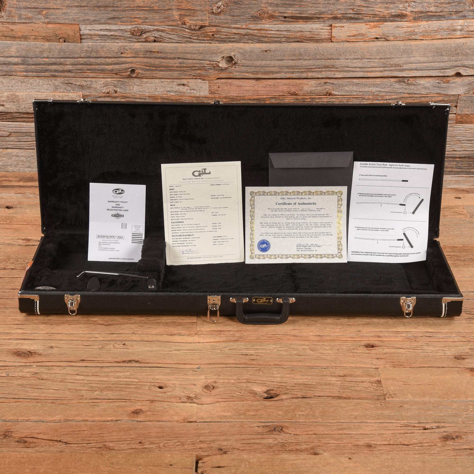 G&L Custom Shop Legacy HB Clear Forest Green 2015