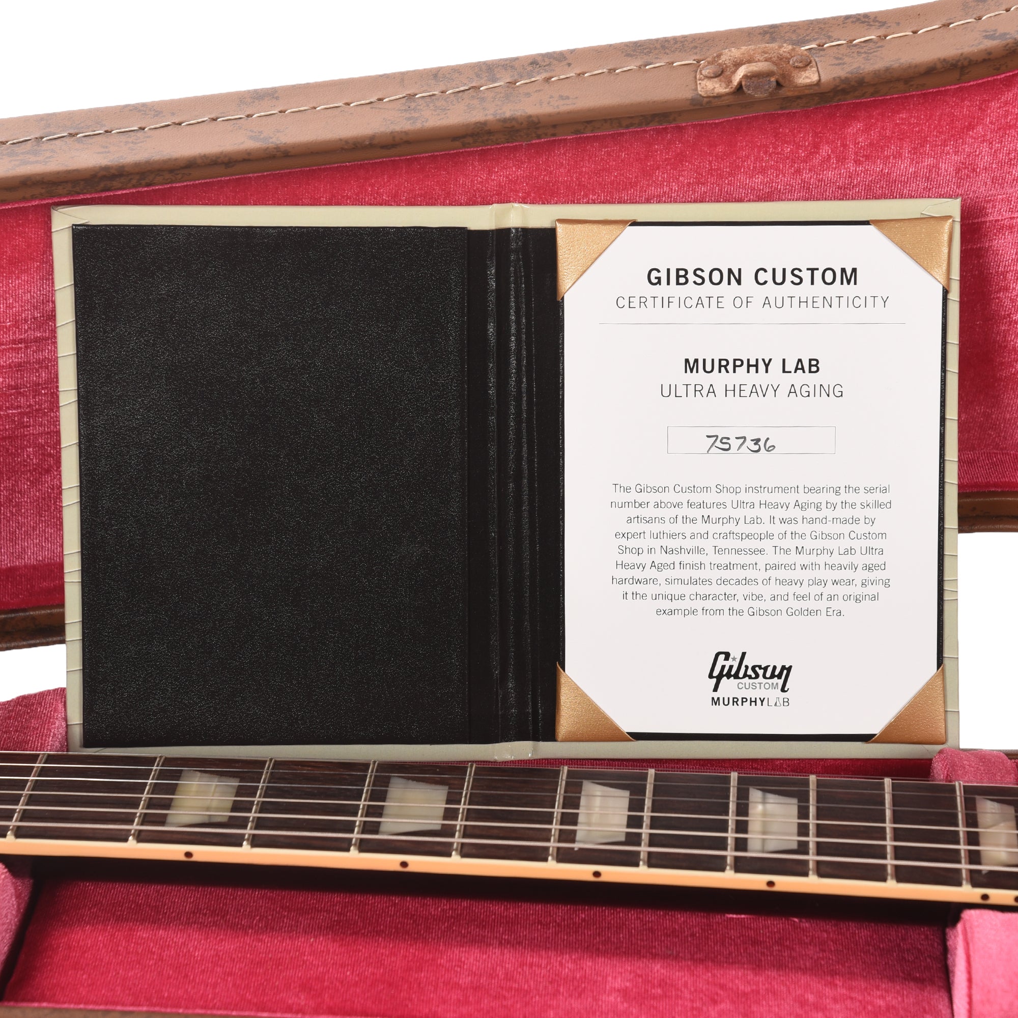 Gibson Custom Shop 1957 Les Paul Standard Ebony Over All Double Gold Murphy Lab Ultra Heavy Aged