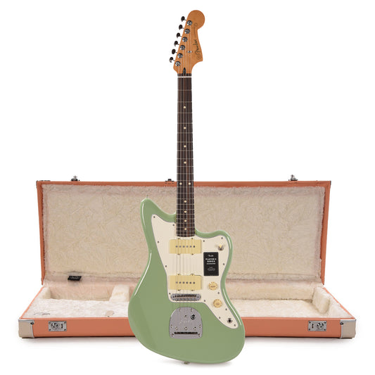 Fender Player II Jazzmaster RW Birch Green and Pacific Peach Hardshell Case Bundle