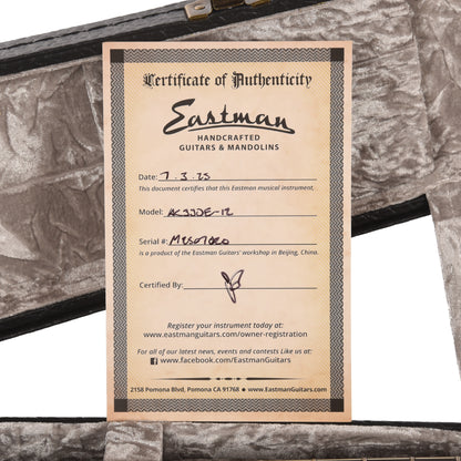 Eastman AC330E-12 Sitka/Mahogany Jumbo 12-String Natural w/Fishman Pickup