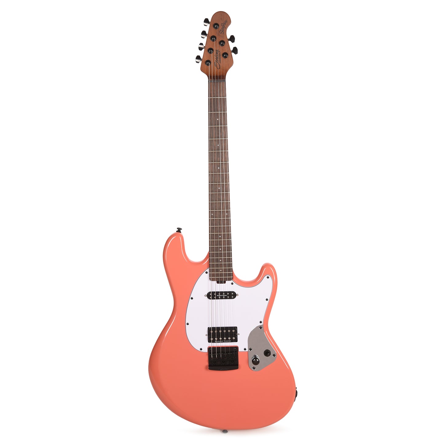 Sterling by Music Man Fluff Artist Series StingRay Guitar Rula Thumb Red