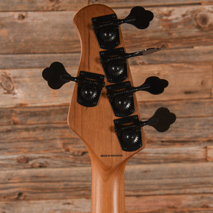 Sterling by Music Man StingRay Ray35HH Poplar Burl Amber