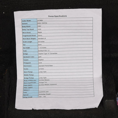 Pensa Custom J4 Bass Ice Blue Metallic 2004